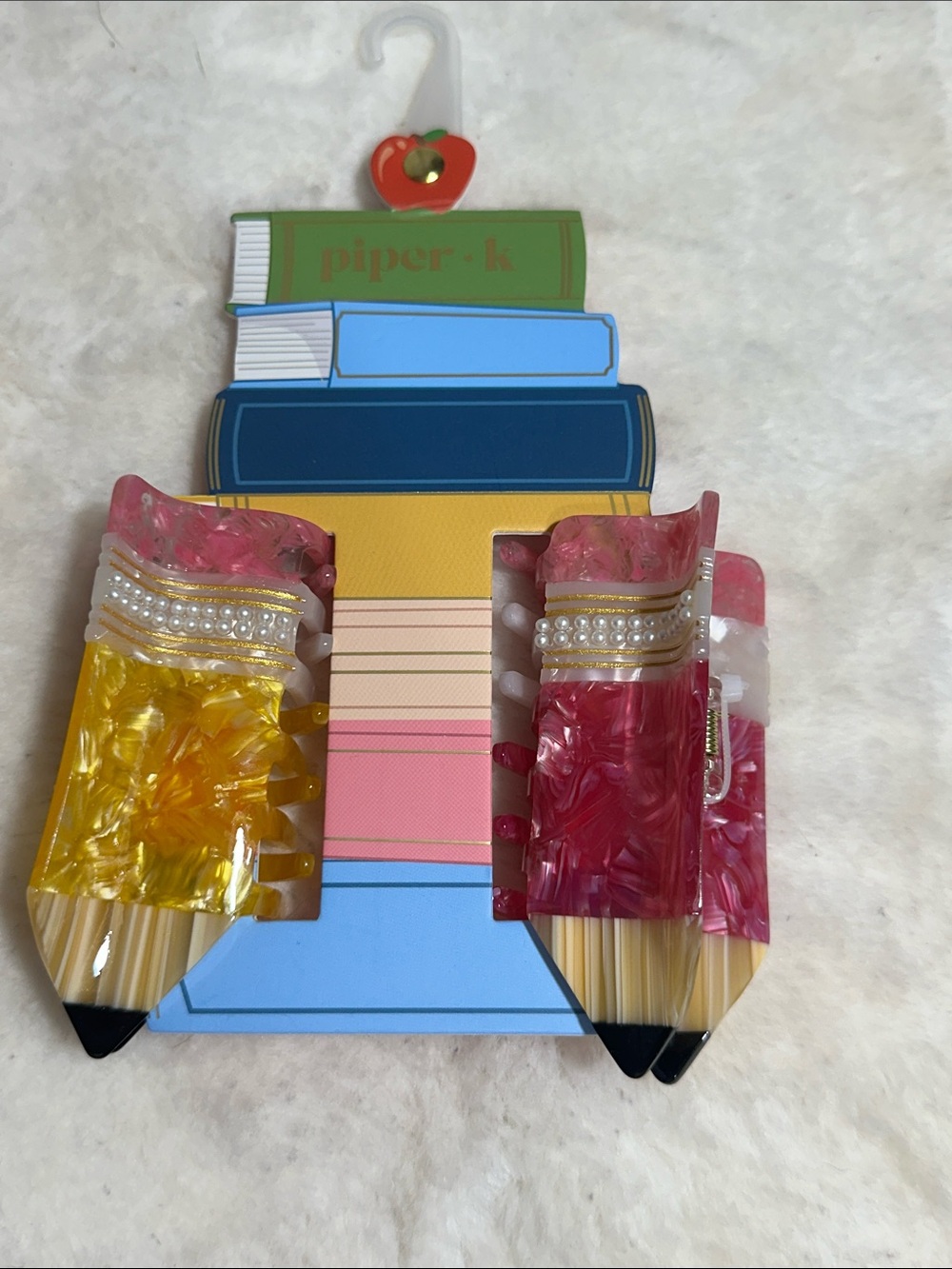 Piper K set of 2 pencil shaped hair claw clips